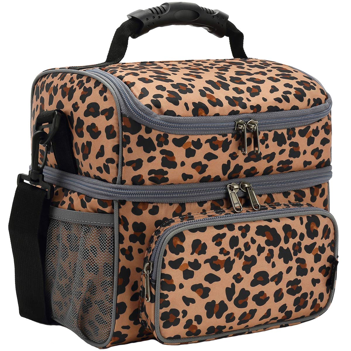 FlowFly Insulated Lunch Bag Adult Lunch Box Large Tote Double Layer Cooler for M
