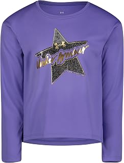 Under Armour Girls Long Sleeve Shirt Crew Neck Lightweight Breathable Purple Store Luxe 3T, Always Awesome, 3 Years