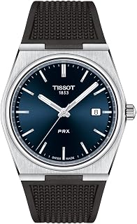Tissot PRX Men's Watch Silicone Strap T137.410.17.041.00 Steel Blue Background