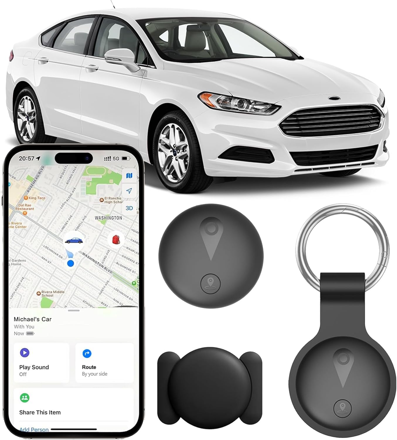 Undetectable GPS Tracker for Vehicles, Real-Time Tracking Device Locator | No Mo