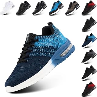 Hitmars Scarpe Donna Sneakers Uomo Scarpe da Corsa Running Ginnastica Sportive Tennis Running Shoes Fitness Sport Shoes Moda Bianche Nero EU 36-47