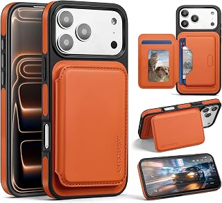 Antsturdy for iPhone 18 Pro / 17 Pro Phone Case Wallet,Orange