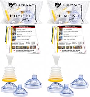 LifeVac Home Kit 2 Pack (Canadian Version) - Portable Suction Rescue Device, First Aid Kit for Kids and Adults, Portable Airway Suction Device for Children and Adults