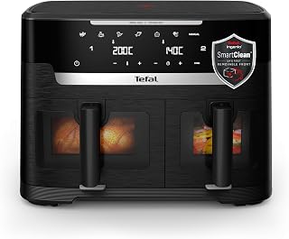 Tefal Ingenio Dual XXL, 11L Air Fryer with Viewing Windows - Black