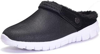 Eagsouni Women's and Men's Winter Warm Plush Waterproof House Slippers Indoor Outdoor Non-Slip Comfort Shoes