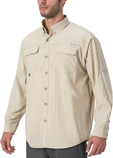 NAVISKIN Men's UPF 50+ Sun Protection Long Sleeve Fishing Shirts