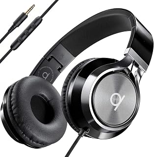 ARTIX CL750 Wired Headphones with Mic — Noise Isolating On-Ear Headphones for Computer and Laptop Wired, Plug in Corded Headphone with Wire (Foldable, Aux Jack 3.5mm)