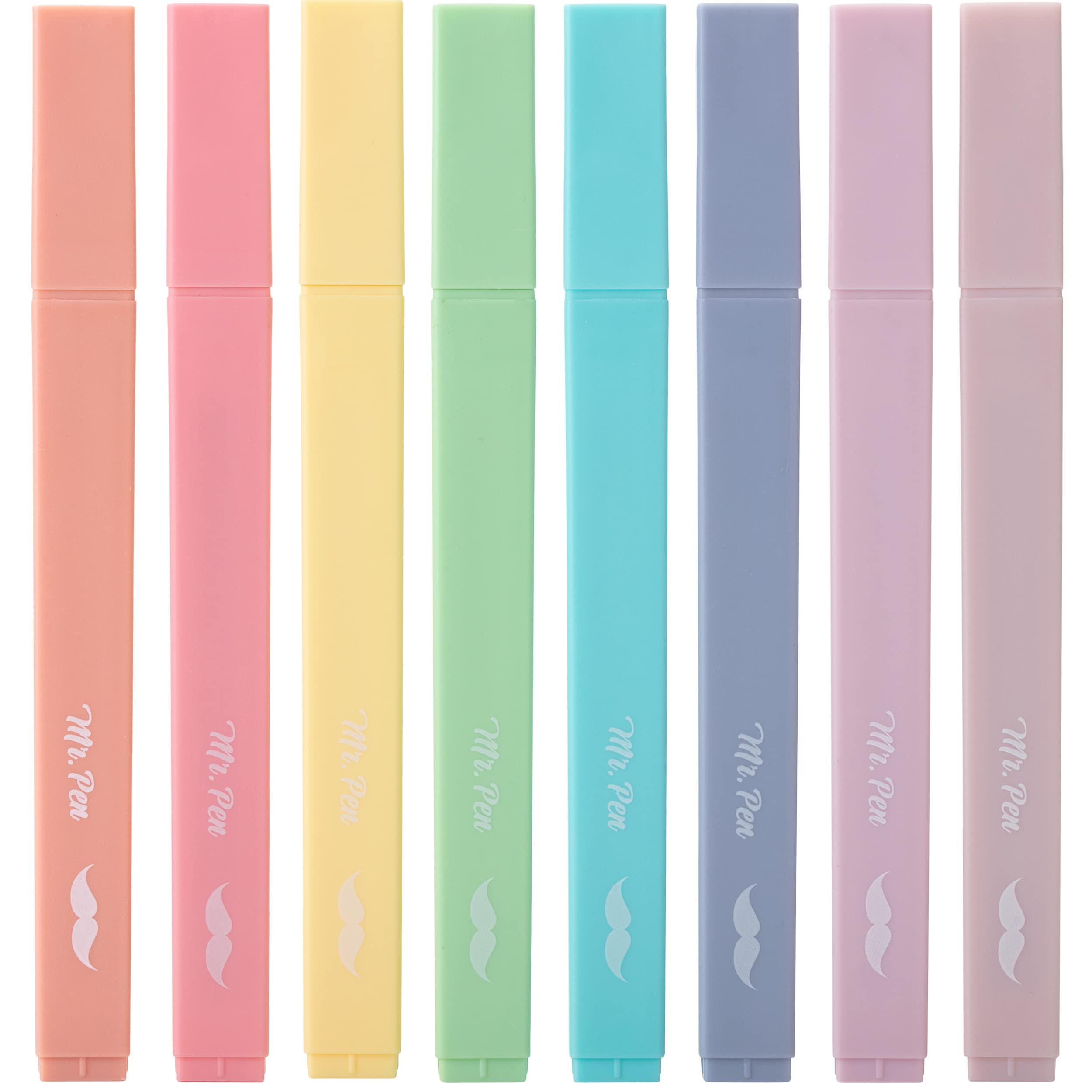 Mr. Pen- Aesthetic Highlighters No Bleed, 8 Pack, Candy Colors | Chisel Tip, Cut