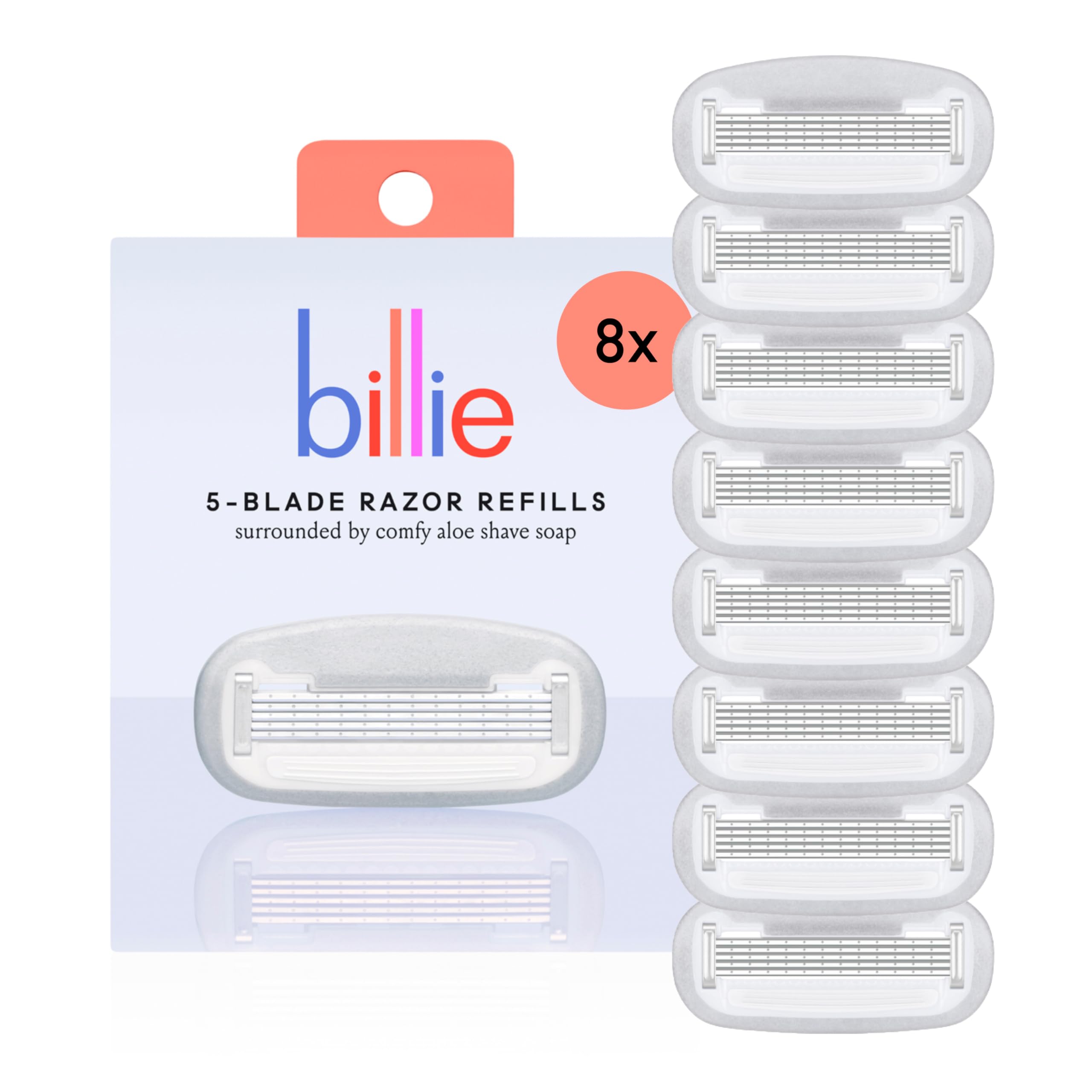 Billie Women’s Razor Refill Blades 5-Blade Cartridges - 8 count | 5 blade razors