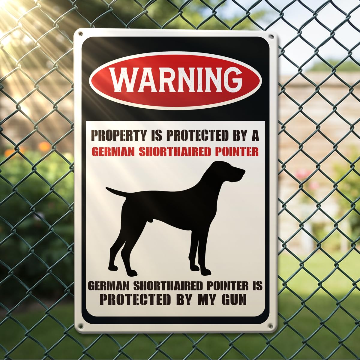 German Shorthaired Pointer Warning Metal Sign, Funny Dog Lover Gifts for Women M