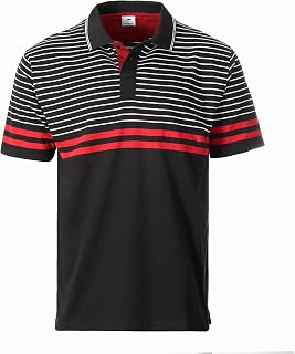 Gioberti Mens Striped Polo Shirt with Pocket - Yarn Dye