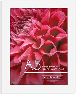 Americanflat A5 Picture Frame - Engineered Wood - White