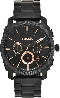 FOSSIL Machine Watch for Men, 45mm Quartz Chronograph Movement with Stainless Steel or Leather Strap