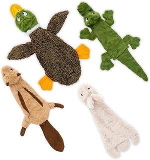 Best Pet Supplies Stuffless Squeaky Dog Toys 4-Pack Size L