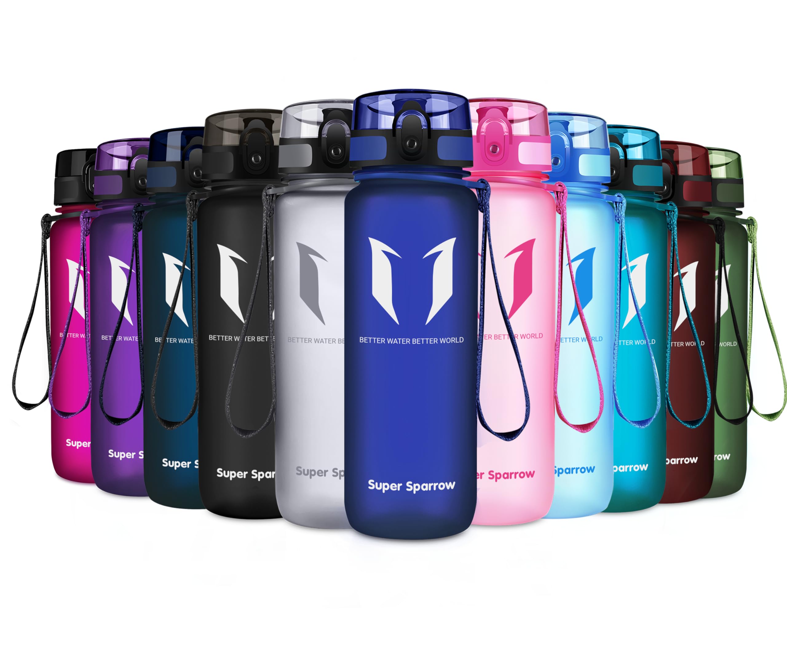 Sparrow Sports Water Bottle 500ml/750ml/1L Tritan Water Bottle – BPA Free