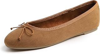 Feversole Suede Ballerina Flats Coloured Velvet with Memory Foam Cushion for Women