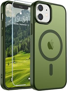 SUPFINE Magnetic for iPhone 12 Case/iPhone 12 Pro Case Cangling Green