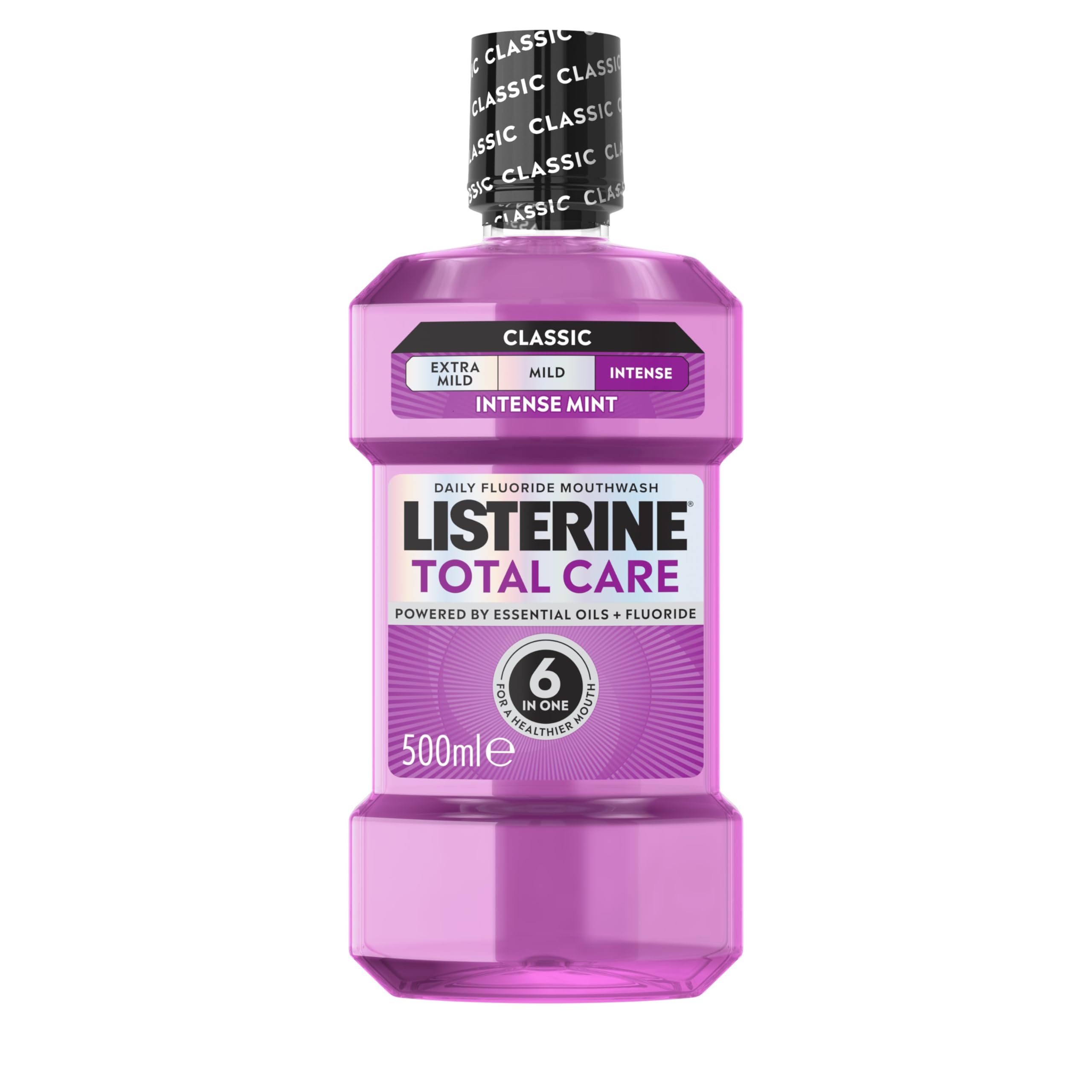 Listerine Total Care Intense Taste Classic Antibacterial Mouthwash (500ml), Fres