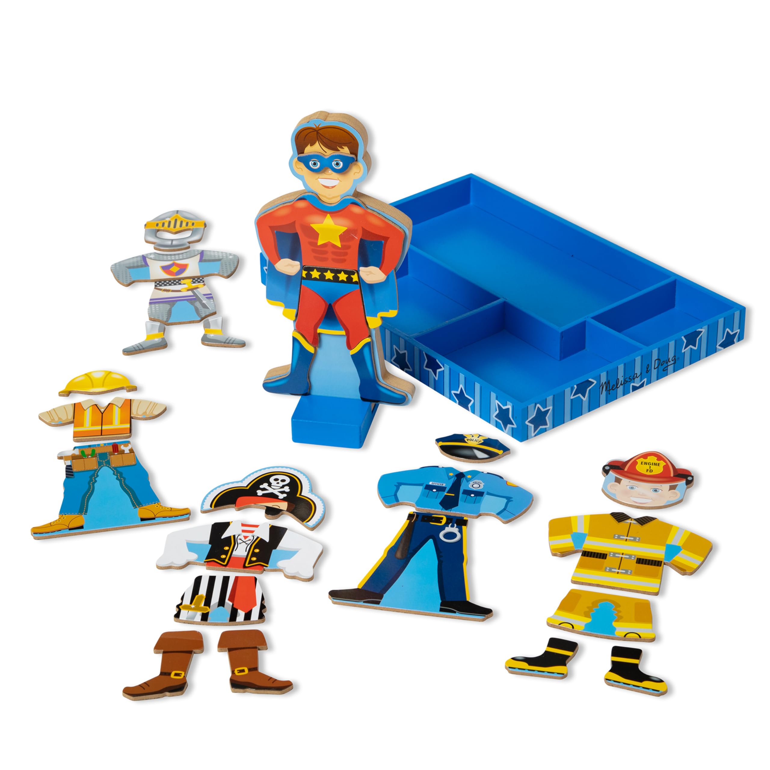 Melissa & Doug Joey Magnetic Wooden Dress-Up Pretend Play Set (25+ pcs) Pretend 