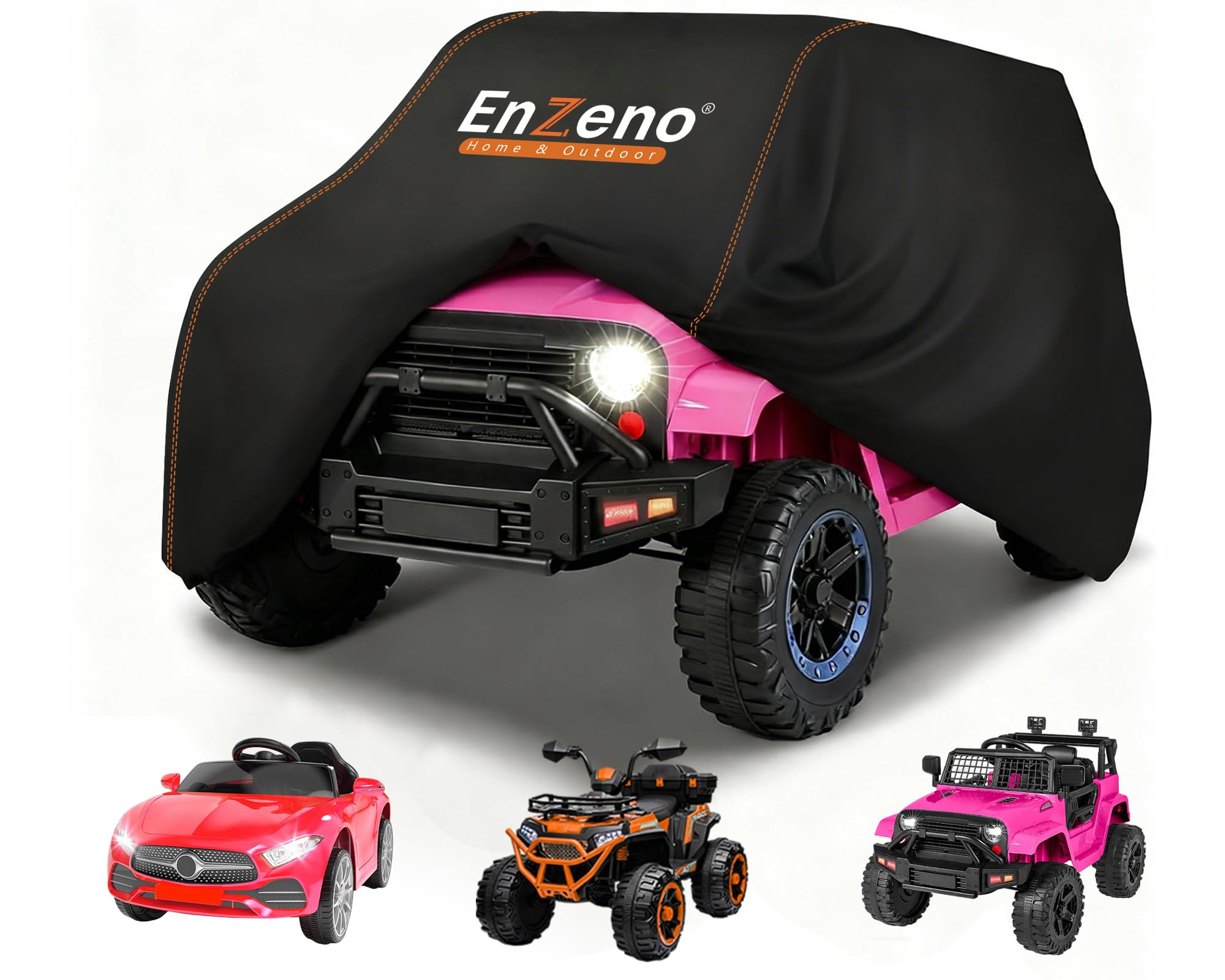 Enzeno Kids Ride-On Toy Car Cover,Power Wheels Cover Waterproof | 52"L x 28"W x 