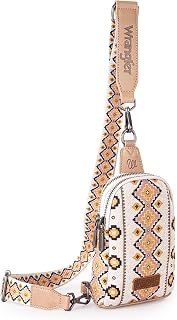 Wrangler Aztec Sling Bag Southwest Crossbody Bags Trendy Chest Bag