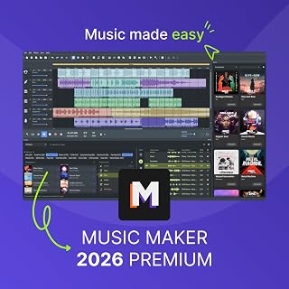 MUSIC MAKER 2026 Premium – Music made easy | Music Production Software | Audio Program | Windows 10/11 | 1 PC download License