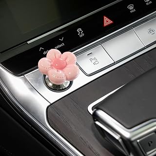 Push to Start Button Cover，Engine Start/Stop Resin Flower Starter Cover (for Decorative Accessories) (Pink)