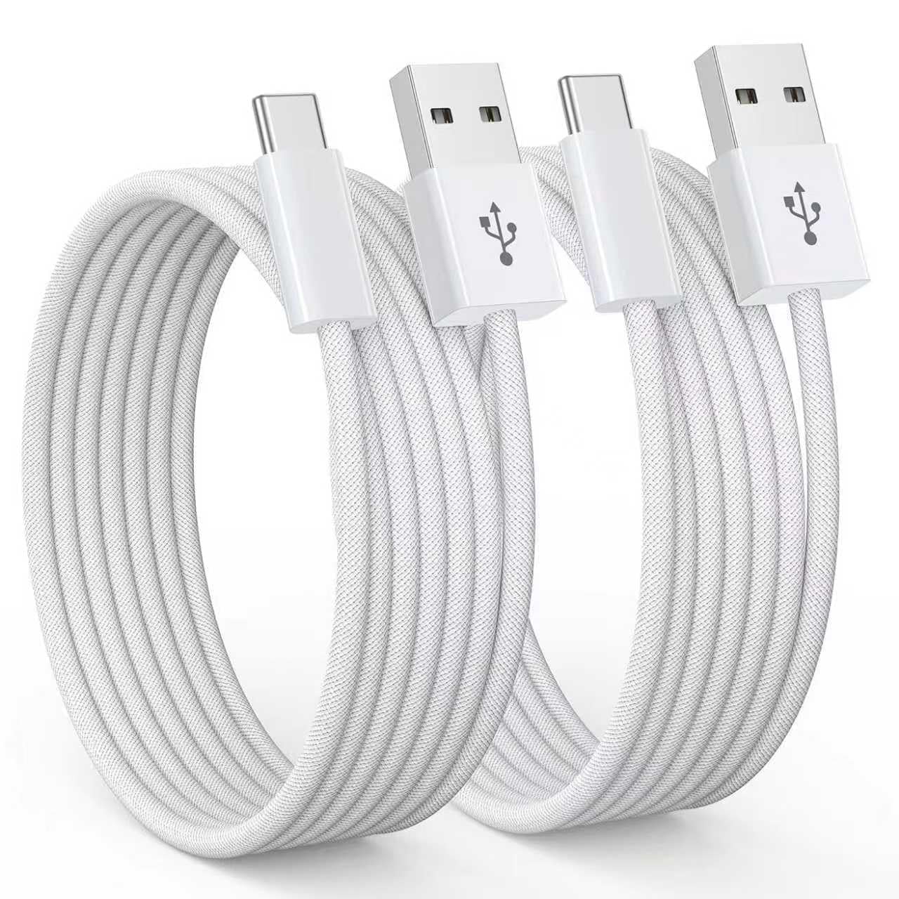 USB C Cable [2 Pieces] 3.1A USB Type-C Cable Fast Charging Nylon Type C Cable fo