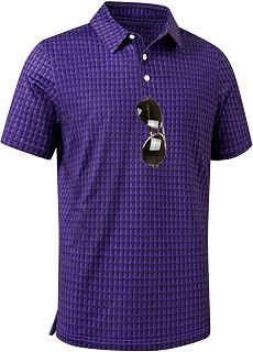 ZITY Men's Golf Shirts Short Sleeve Print Patterns Casual Collared Polo