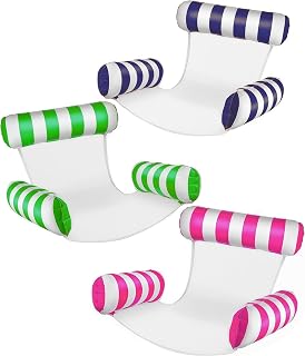 3 Pack 300 LB Water Floaties,Inflatable Pool Float Chair for Adults Swim Floating Party Vacation Fun and Rest