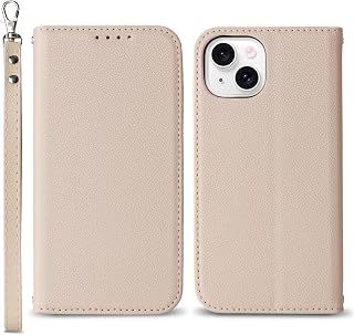 【Hamany】 いphone14 ケース 手帳型 iphone13 ケース iphone14 ケース カード収納 -アプリコットベージュ