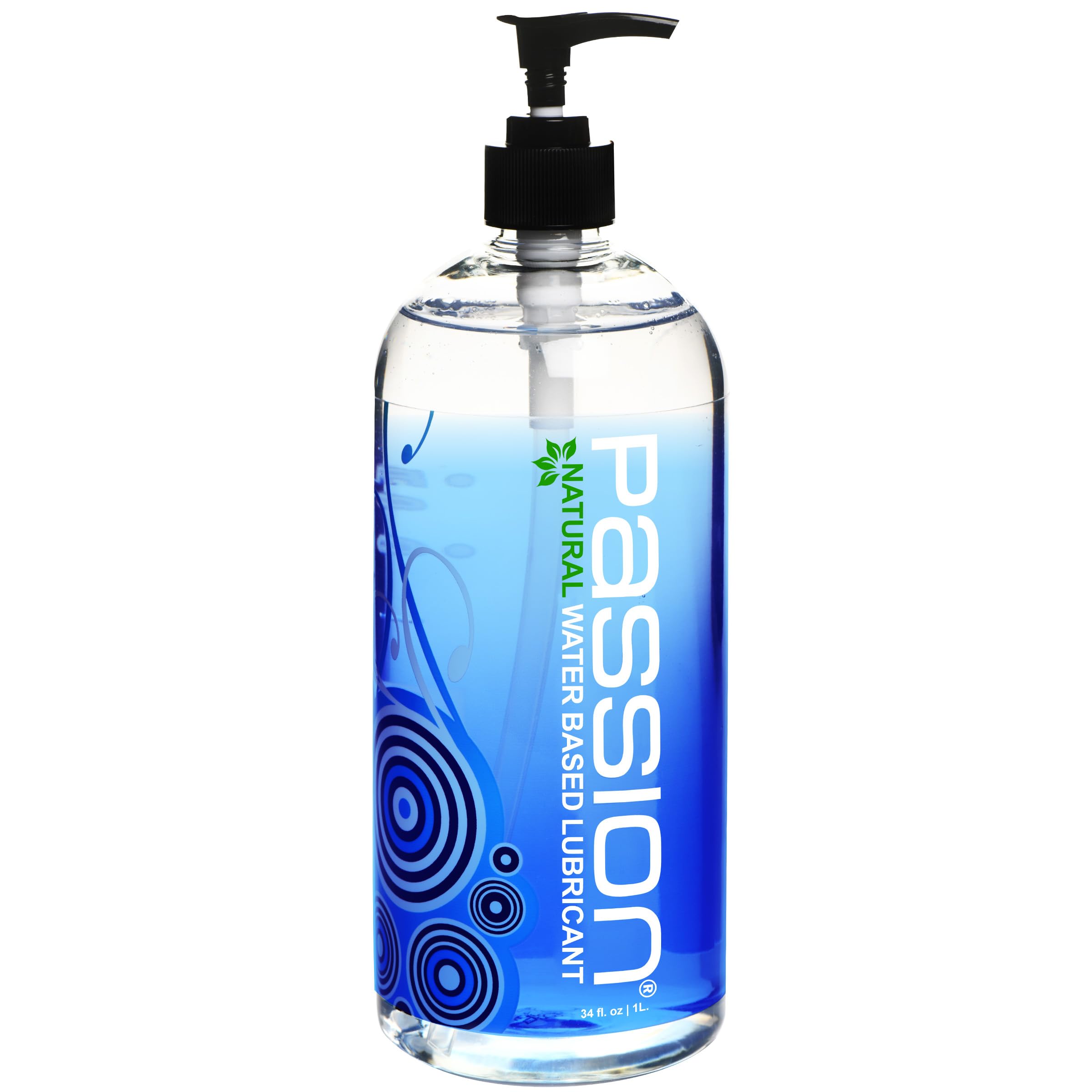 Passion Natural Water-Based Personal Lubricant, for Men & Women - 34 Fl Oz