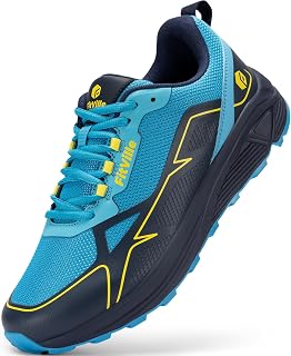 FitVille Men's Trail Running Shoes, Wide Plant, Lightweight Sneakers for Running on the Road, Trekking, Outdoor Sports