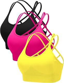 RUNNING GIRL ストラップスポーツブラ レディース セクシー クリスクロス バックライトサポート ヨガブラ 取り外し可能なカップ付き