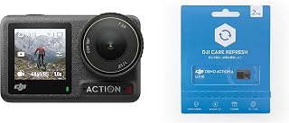 DJI Action Camera Osmo Action 4 Standard Combo + CareRefresh 2-Year Version, 4K/120 FPS, Waterproof Action Camera, 1/1.3 Inch Sensor, Amazing Low Light Performance, 10-Bit and D-Log M, Color