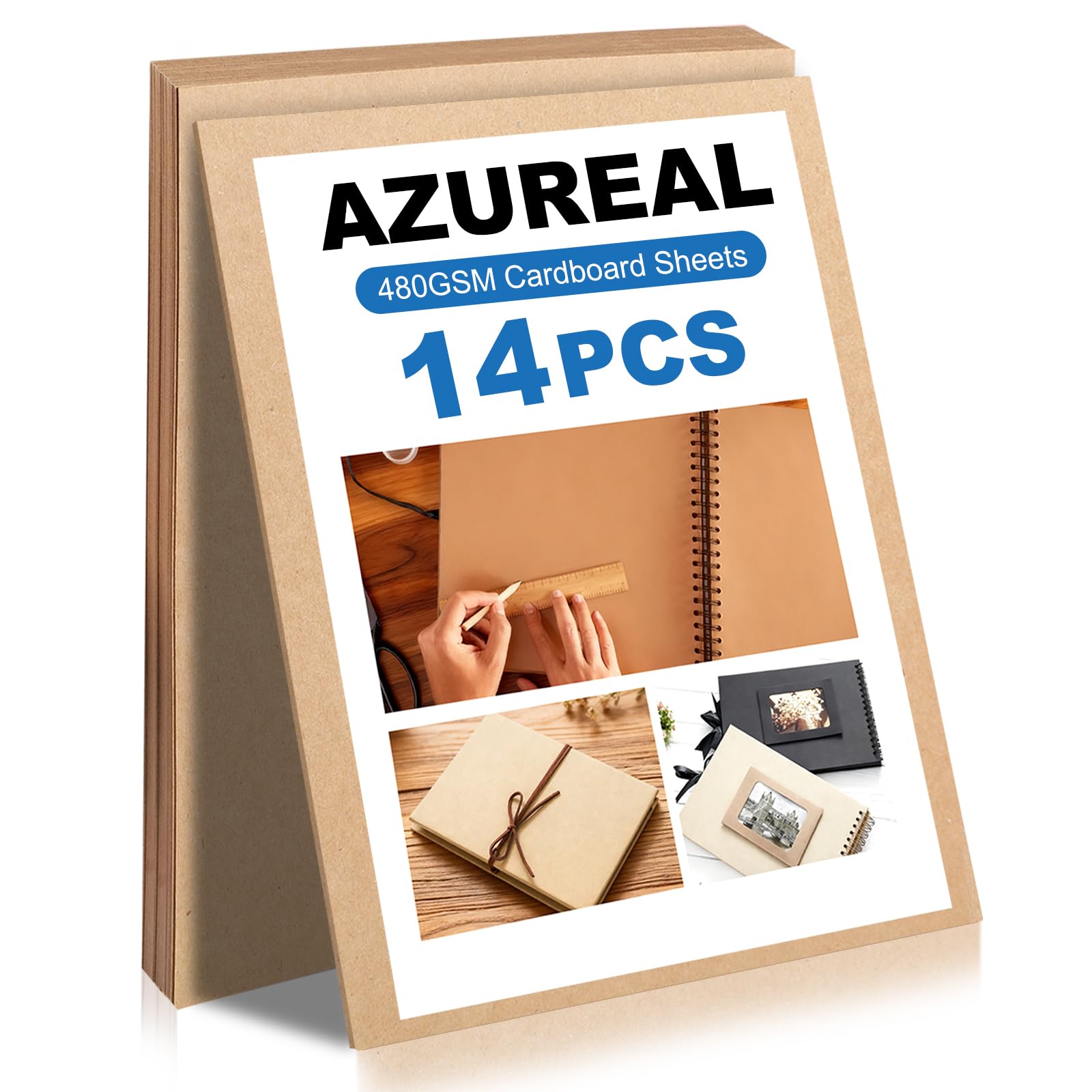 Cardboard Sheets 14Pcs, 25PT Chipboard Sheets 8.5 x 11", 480gsm/177 lbs Heavy-du