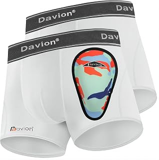 Davion 2-Pack Baseball Cup Youth Boys Underwear with kids Soft Athletic Cup