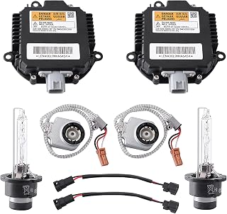 2 Pack HID Headlight Ballast W/Igniter & D2S Bulb for Infiniti G35 G37 JX35 | EX35 EX37 FX35 FX37 FX45 FX50 Q50 Q60 Q70 QX56 QX60 QX70 QX80 28474-89904,28474-8991A Xenon Ballast Control Module