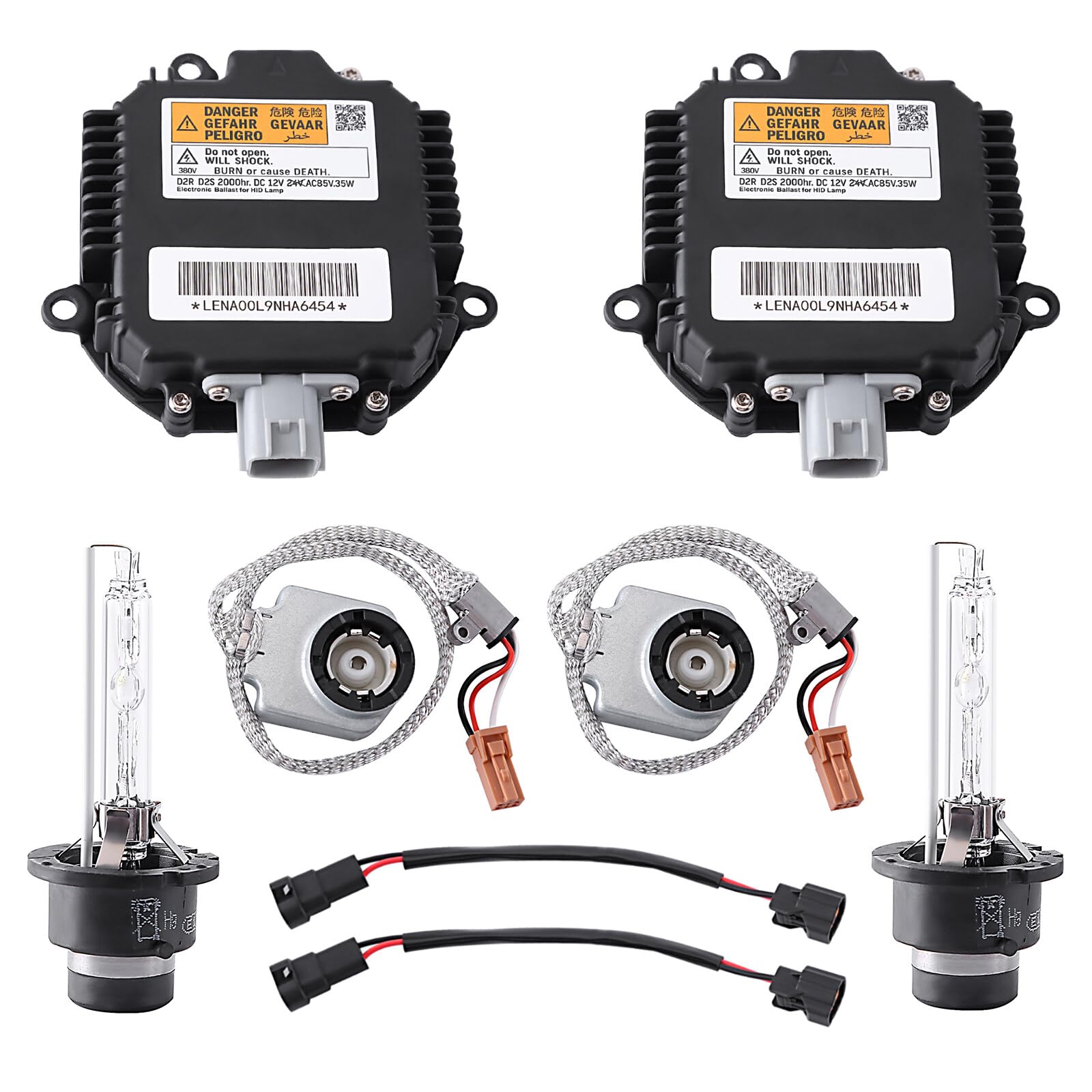2 Pack HID Headlight Ballast W/Igniter & D2S Bulb for Infiniti G35 G37 JX35 | EX