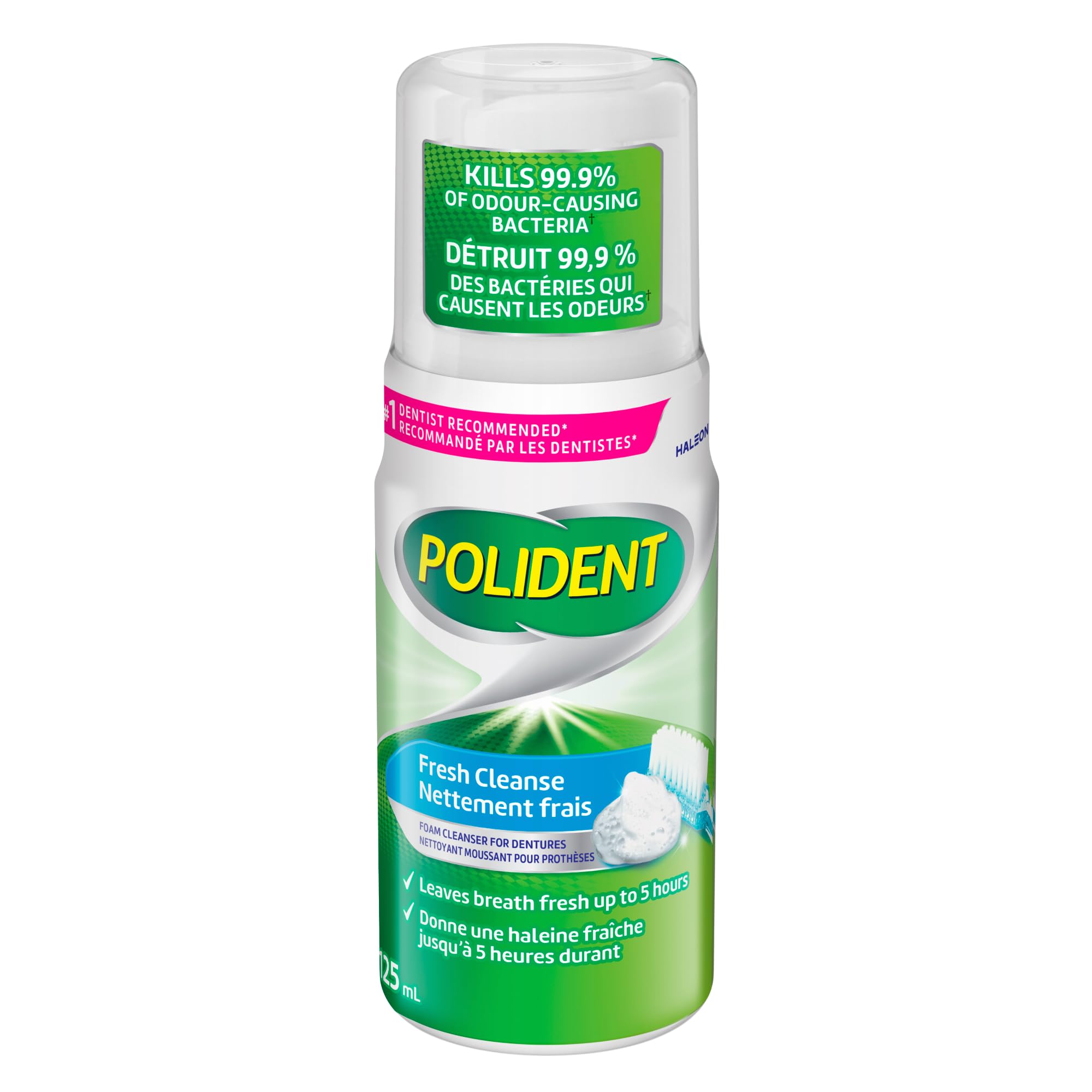 Polident Fresh Cleanse Denture Cleaner Foam, 125ml