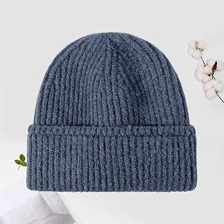 Ribbed Knit Beanie – Warm Cuffed Winter Hat for Men and Women, Soft Cozy Knit Hat, Perfect Cold-Weather Accessory