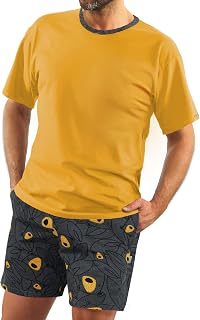 Sesto Senso Men's Pyjamas Short Cotton Summer Short Sleeve Short Pants