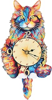 KAAYEE 3D Puzzles for Adults Maine Coon Clock Cat Wooden Puzzle Craft DIY