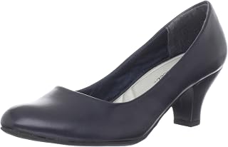 Easy Street Fabulous Round Faux Leather High Heel Shoes