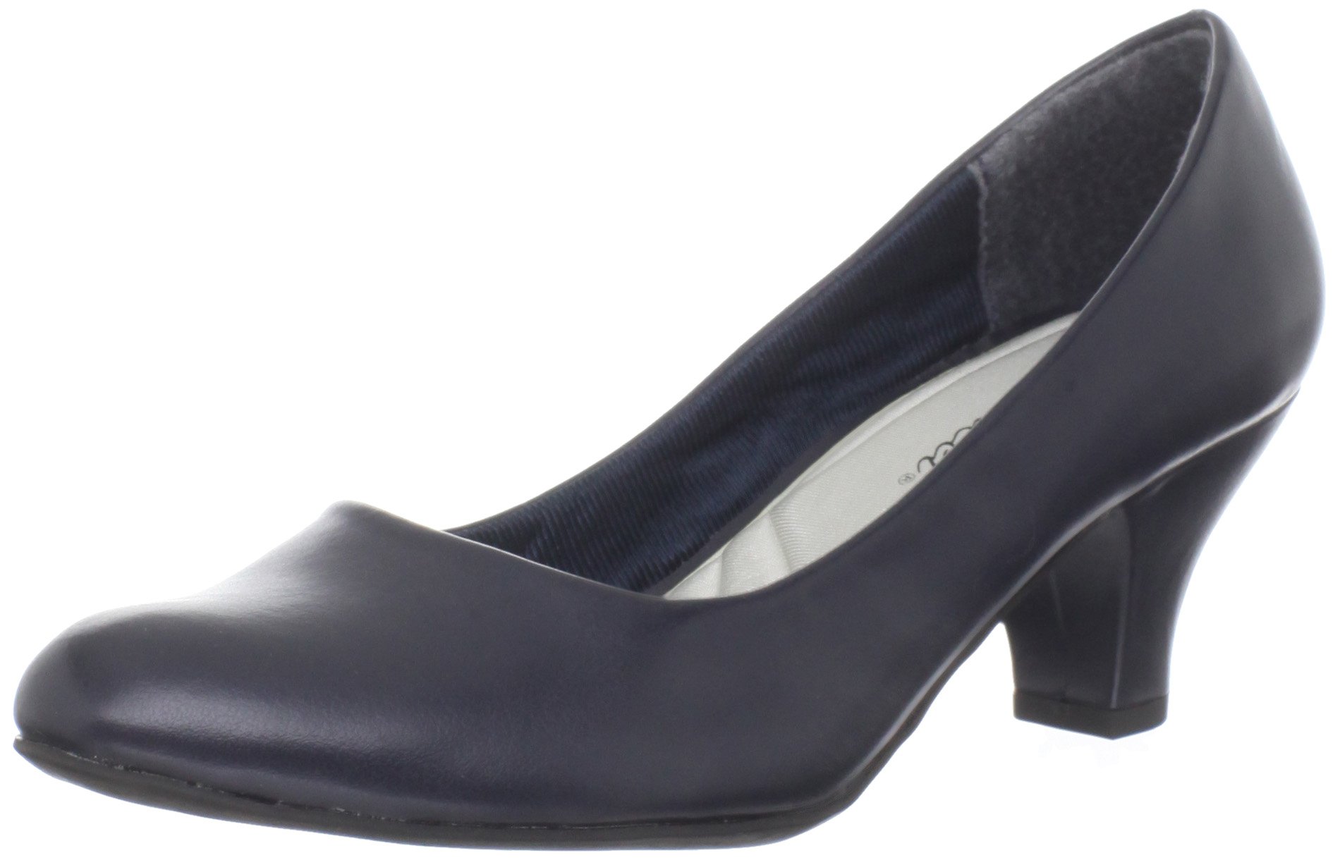 Easy Street Fabulous Round Faux Leather High Heel Shoes
