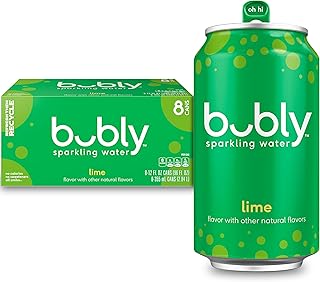 bubly Sparkling Water, Lime, 12 Fl Oz Cans (8 Pack) | Zero Sugar, Zero Calories, Seltzer Water