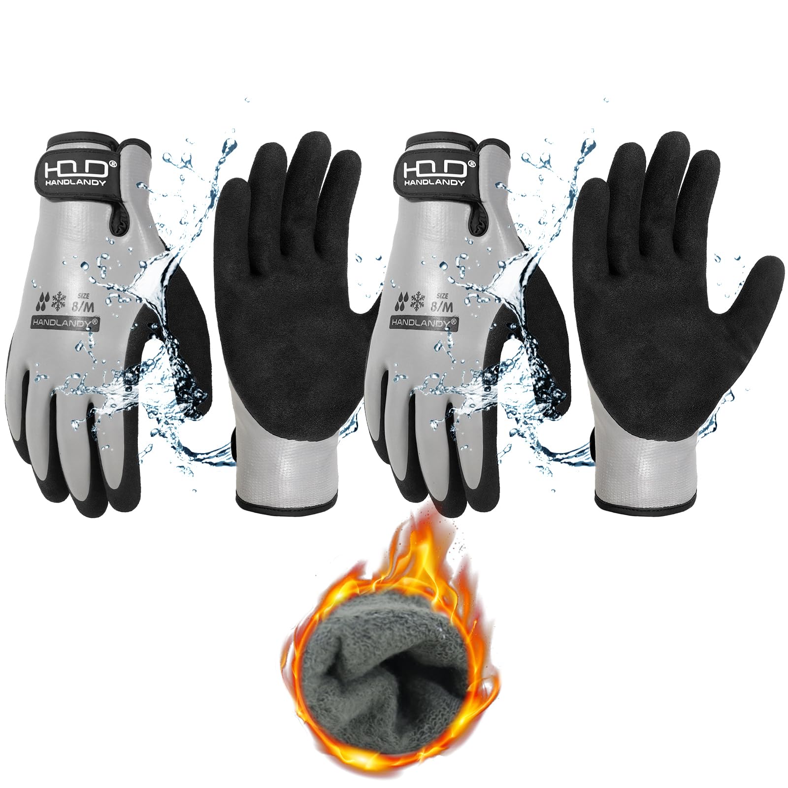 AIGEVTURE Waterproof Winter Work Gloves,Cold Weather Insulated Work Gloves Therm