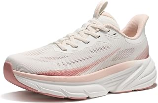SMILIN Women's Slip On Walking Shoes with Arch Support, Comfortable Lightweight Cushion Sneakers for Standing All Day Work, Non Slip Breathable Running Tennis Shoes Fashion Sneakers for Casual Gym