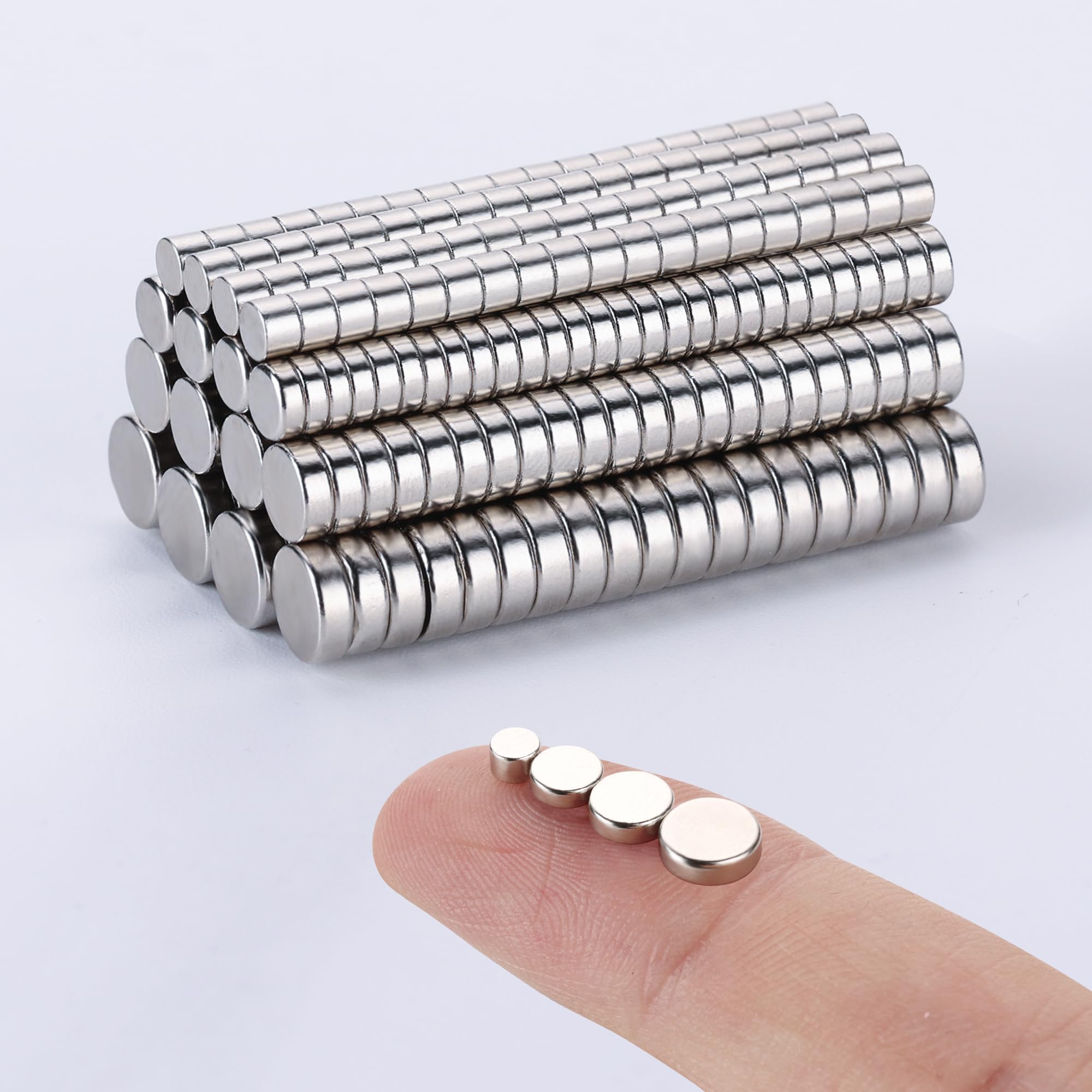 RHINOCATS 400Pcs Small Magnets, 4 Different Sizes Tiny Mini Magents, Multi-Use f