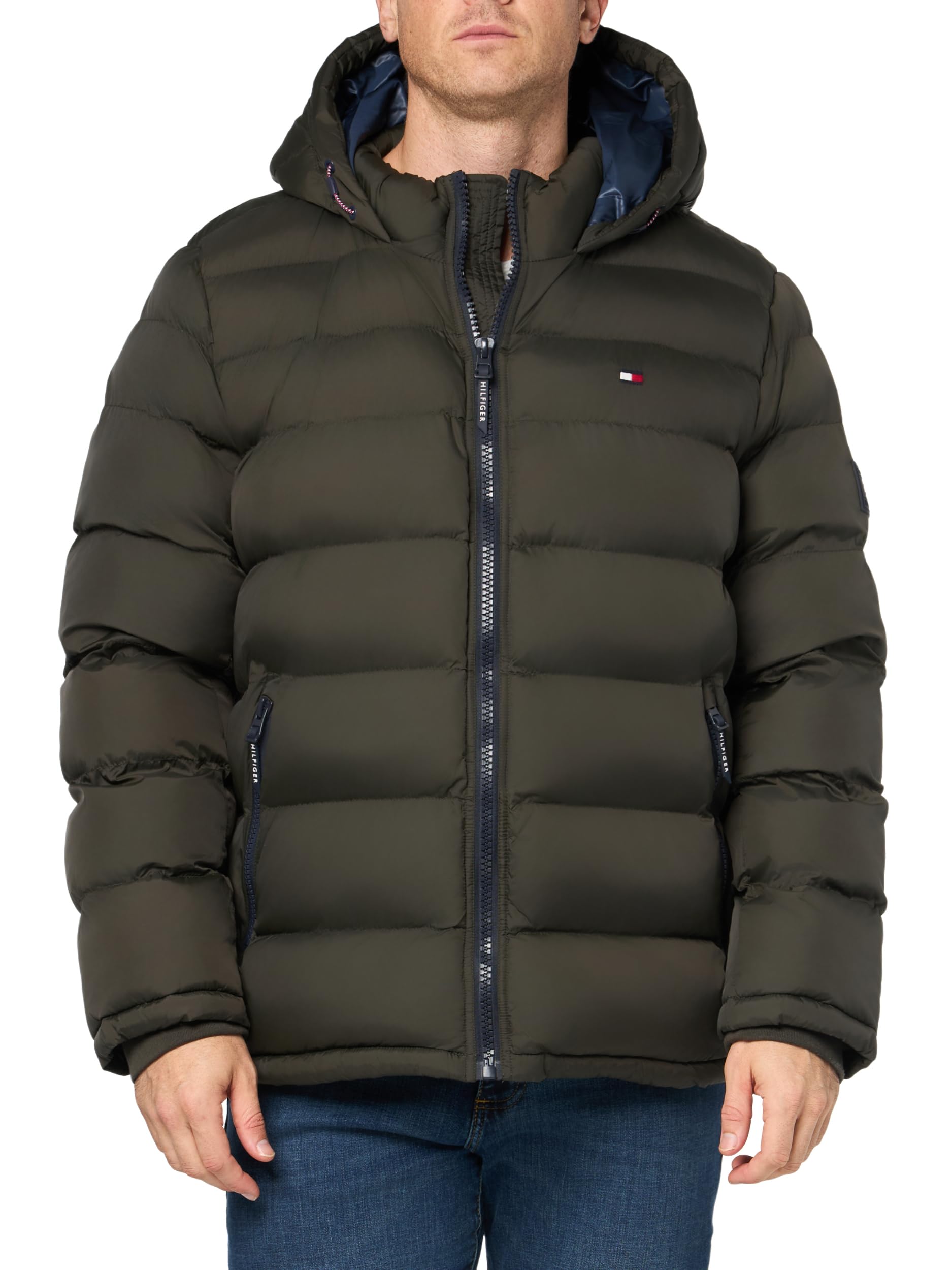 Tommy Hilfiger Men's Classic Hooded Down Jacket (Standard and Big Size) Down Alt